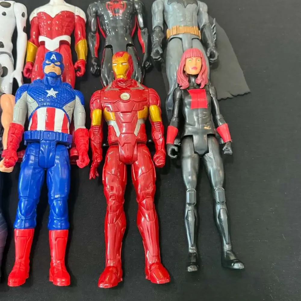 Lot of 10 Marvel and DC 12-Inch Action Figures - Titan Hero Series and More